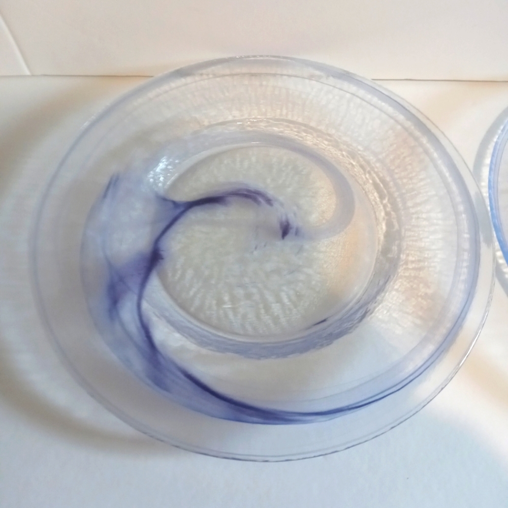 Fortessa? Purple swirl glass plates.